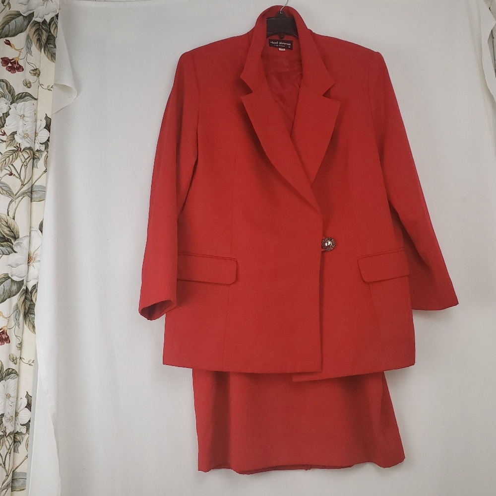 Chad Stevens Red Jacket & Skirt Set